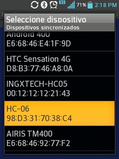 COnectar con HC-06